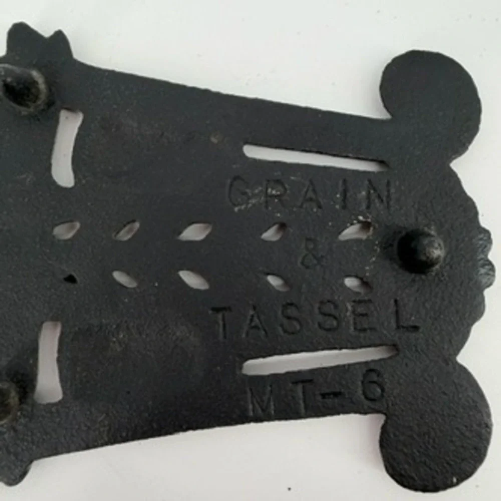 Vintage Black Cast Iron Trivet Set 5pc Pennsylvania Dutch Folk Art MT Series